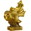 Pez dragón dorado de latón, pez de la fortuna, carpa, decoración del hogar, adornos auspiciosos de peces de cobre, al por mayor
