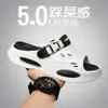 Chanclas de Playa para Verano, Zuecos de Suela Gruesa con Sensación de Pisar Heces, Chanclas Deportivas Eva Antiderrapantes de Doble Uso para Hombre para Uso en Exteriores