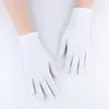 Guantes de Spandex Primavera y Verano Blancos Ceremoniales Delgados Cortos Elásticos para Hombres y Mujeres Ajustados Guantes Blancos Guantes para Joyería