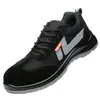 Zapatos de protección laboral para hombre, zapatos de aislamiento eléctrico, ligeros, transpirables, resistentes al desgaste, anti-aplastamiento, antipinchazos, zapatos de seguridad, pueden pasar por la puerta de inspección de seguridad