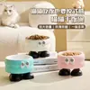 Comedero elevado para gatos de acero inoxidable con protección para el cuello, antideslizante, cuenco desmontable para gatos y perros, cuenco de agua, suministros para mascotas, cuenco de comida
