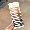 Presilhas de Cabelo Color Café com Letras para Mulheres, Presilhas Laterais Modernas e Versáteis, Acessórios de Cabelo Fofos e Simples para Outono e Inverno, Adequadas para Lavar o Rosto e Maquiagem