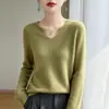 Camiseta interior sin costuras de lana 100% pura para mujer, para otoño e invierno, con cuello alto, estilosa, versátil, suéter de punto suave y acogedor