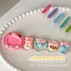 Paleta de colores para arte de uñas, paleta de colores oso mantequilla, paleta para mezclar pintura de gel para uñas, herramienta mini multi-rejilla para mezclar colores de arte de uñas
