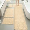 Alfombrilla de Piso de Franela con Relieve Personalizado tipo Piedra para Baño, Inodoro, Juego de 6 Piezas Absorbentes para Pies, Venta al por Mayor