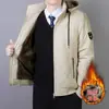 Nueva Chaqueta de Algodón Talla Grande para Otoño e Invierno Chaqueta de Algodón con Capucha para Hombre Chaqueta de Algodón Talla Grande para Personas de Mediana Edad y Mayores Chaqueta de Algodón para Exteriores Chaqueta de Algodón para Trabajo Acolchado de Algodón
