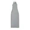 Estilo Europeo y Americano 2025 Nuevo Verano Moda para Mujer Halterneck Sexy Espalda Descubierta Abertura Cubre Caderas Vestido Slim para Mujer