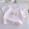 Camiseta Informal de Manga Corta para Bebé Niña, Nuevo Estilo Veraniego, Estampado de Cachorro de Dibujos Animados, Top Bonito Versátil con Estilo para Niñas 3