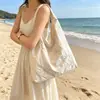 Bolso de mano con bordado floral suave estilo coreano para mujer 2026 Nuevo Verano Gran Capacidad Bolso de Hombro Bolso para el Trabajo Debajo del Brazo