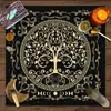 Toalha de Mesa para Cartas de Tarot, Árvore da Vida, Fases da Lua, Jogo de Cartas de Tarot, Toalha de Mesa Decorativa para Embaralhar Cartas, Toalha de Mesa Decorativa para Jogo de Tabuleiro Mistério de Assassinato