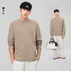Nova blusa de moletom de outono com gola redonda, sem capuz, camiseta da moda de manga comprida, solta e versátil, roupa casual masculina, blusa de moletom pullover masculina