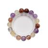 [Universo de la Palma] Pulsera de Cristal Siete Super Negro Dorado Natural para Mujer, Pulsera Versátil de Cristal Blanco Cuarzo Limón Venta al por Mayor