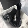 Botas de meia patchwork salto grosso botas curtas femininas laço 2026 botas emagrecedoras da moda outono e inverno celebridade da internet Mary Janes elásticas emagrecedoras