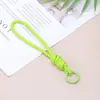 Chaveiro Colorido Tecido com Contas, Corrente para Celular Macaron, Pingente Decorativo Pequeno DIY para Bolsas