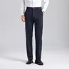 Pantalones de negocios casual para hombre, secado rápido, finos, elásticos de seda helada, frescos y con caída, pantalones de traje rectos de lujo ligero con un tacto de alta gama