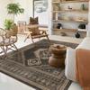 Alfombra con diseño retro francés para sala de estar, dormitorio, manta antideslizante para mesita de noche, fácil de cuidar, para sofá, mesa de centro, alfombra para suelo
