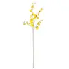 Orquídea Danzante Flor Artificial de Alta Calidad 4 Ramas Oncidium Phalaenopsis Decoración de Boda Flor Falsa Artificial Planta Verde Artificial Venta al por Mayor