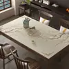 Nuevo Mantel de Imitación de Cuero de Silicona Estilo Chino, No Lavable, Impermeable, Resistente al Aceite, Resistente al Calor, Rectangular, para Uso Doméstico en Sala de Estar, Mesa de Comedor, Mantel para Mesa de Café