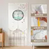 Nueva Cortina de Puerta de Aire Acondicionado Estilo Chino, Cortina Divisoria para Evitar la Fuga de Aire Frío, Pantalla de Privacidad de Cinta Mágica de Alta Gama sin Taladro, Cortina a Prueba de Mosquitos y Viento