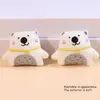 Broche de oso regordete de tela hecho a mano, un accesorio versátil para ropa, pantalones, bolsos, sombreros y mochilas, perfecto como regalo decorativo festivo.
