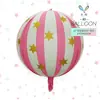 Globo Nuevo Redondo 4D Mate, Globo Cuadrado de Papel de Aluminio, Lazo a Cuadros, Puede Flotar en el Aire, Decoración de Fiesta, Arreglo