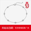 Moda Europeia e Americana Pulseira de Prata S925 Cinco Flores, Produto Levemente Luxuoso de Alta Gama, Pulseira Cruzada de Moissanita Mais Vendida, Produto de Alta Gama