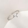 S925 Sterling Silver Fox Open Ring New Simple Silver Fox Ring Fashion Cool Cute Food Finger Ring