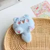 Llavero de peluche de gato con forma de corazón para niña, bonito muñeco colgante de dibujos animados, bolsa de gran valor con colores vibrantes, regalo pequeño para colgar.
