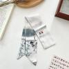 Nuevo Estilo Chino Bufanda de Seda Hoja de Loto Tinta Diadema Atada con Botella de Vino de Vidrio Cerámica Pañuelo de Cabeza Atado Retro Cinta de Caja de Regalo Larga