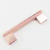 Manija Redonda Moleteada Dorada Tubo Redondo Negro Manija de Puerta de Gabinete Armario Cajón de Mueble Manija de Aluminio