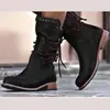 Botas de moda para mujer de talla grande transfronterizas, populares en AliExpress, botas versátiles de moda invernal para mujer europeas y americanas en Amazon