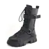Botas Cos para Mujer Estilo Británico de Primavera y Otoño 2025, Suela Gruesa Estilo Británico, Slim que Muestra las Piernas, Talla Grande