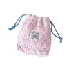 Bolsa de cordón a cuadros acolchada estilo coreano, una bolsa de almacenamiento a prueba de polvo elegante y práctica para cámaras instantáneas, con gran capacidad y portabilidad conveniente