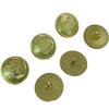 Botão de Plástico ABS Banhado a Metal Imitação Retrô Roupa de Segurança Dourado Amarelo Botão Coroa