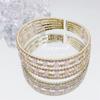 Pulsera nueva de circonio con electrochapado en oro genuino, diseño de nicho, pulsera para mujer, pulsera de alto sentido, hecha a mano, joyería de mano al por mayor