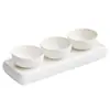 Plato de Postre Chengxiang de Dragón y Fénix de Fábrica Combinación de Tres Platos y un Bol para Snacks Traje de Vajilla Cerámica para Hotel y Restaurante Bol
