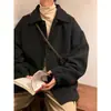 Otoño e Invierno 2024 Nueva Moda Coreana Holgada Duffy Guapo Tendencia Marca Chaqueta para Hombre de Alto Sentido Abrigo Corto de Lana