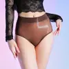 Bragas triangulares brillantes Lingwei para mujer, sexys, transparentes, ultradelgadas, seductoras, sedosas, de cintura alta, estilo corto, talla grande