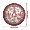 Saia de Árvore de Natal Transfronteiriça Novo Desenho Homem de Gengibre Impressão Digital Decorações de Natal Saia de Árvore Criativa Atacado