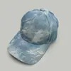 Boné de Baseball Retro Tie-Dye com Laço para Primavera e Outono, Aba Leve, Proteção Solar para Homens e Mulheres, Lavado Personalizado, Casual, Aba de Pato, Atacado