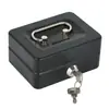 Caja de almacenamiento multitalle con cerradura caja pequeña de hojalata para uso doméstico caja fuerte para documentos caja pequeña mini para efectivo almacenamiento portátil