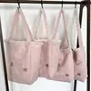 Bolso de Hombro para Mujer de Gran Capacidad, Estudiante, Clase 2025, Peluche Casual de Otoño e Invierno, Elegante