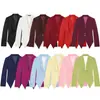 Ins Transfronteiriço Europeu e Americano 2026 Nova Moda Elegante Feminino Atacado Slim-Fit Emagrecedor Pequeno Blazer Cor Sólida Jaqueta de Manga Longa