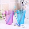 Vaso transparente para enjuague bucal, vaso sencillo para cepillado de uso doméstico, vaso para cepillos de dientes, un par de vasos creativos y lindos para pareja