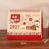 Calendario Personalizado 2027 Año de la Oveja Creativo Dibujos Animados Calendario de Notas Adhesivas Personalización Logo de Publicidad Corporativa Adorno de Escritorio Calendario Mensual