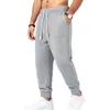 Calça longa masculina de outono/inverno, jacquard pesado, estilo high-street casual, versátil para esportes ao ar livre e lazer, cor sólida