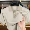 Camisa Polo de Punto Hueco Estilo Americano con Diseño de Panal para Hombre, Sudadera Texturizada de Manga Corta, Camiseta de Malla Vintage Lavada para Trabajo, Moderna