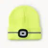 Gorro de Punto con Luz LED Transfronterizo Otoño e Invierno Cálido Gorro de Lana Viaje al Aire Libre Tira Reflectante Luz Nocturna Iluminación Gorro Frío