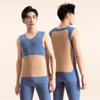 Chaleco térmico sin rastro para hombre, chaleco de terciopelo, con forro polar, grueso, sin mangas, otoño e invierno, puede ser una generación de pelo