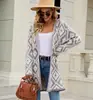 Jaqueta Suéter Jacquard Nova Outono e Inverno Transfronteiriça 2025 Feminina Europeia e Americana Comércio Exterior Casual Xadrez Cardigan de Tricô